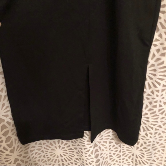 NWT ASOS Black Knot Front Midi Bodycon Dress - Picture 4 of 5